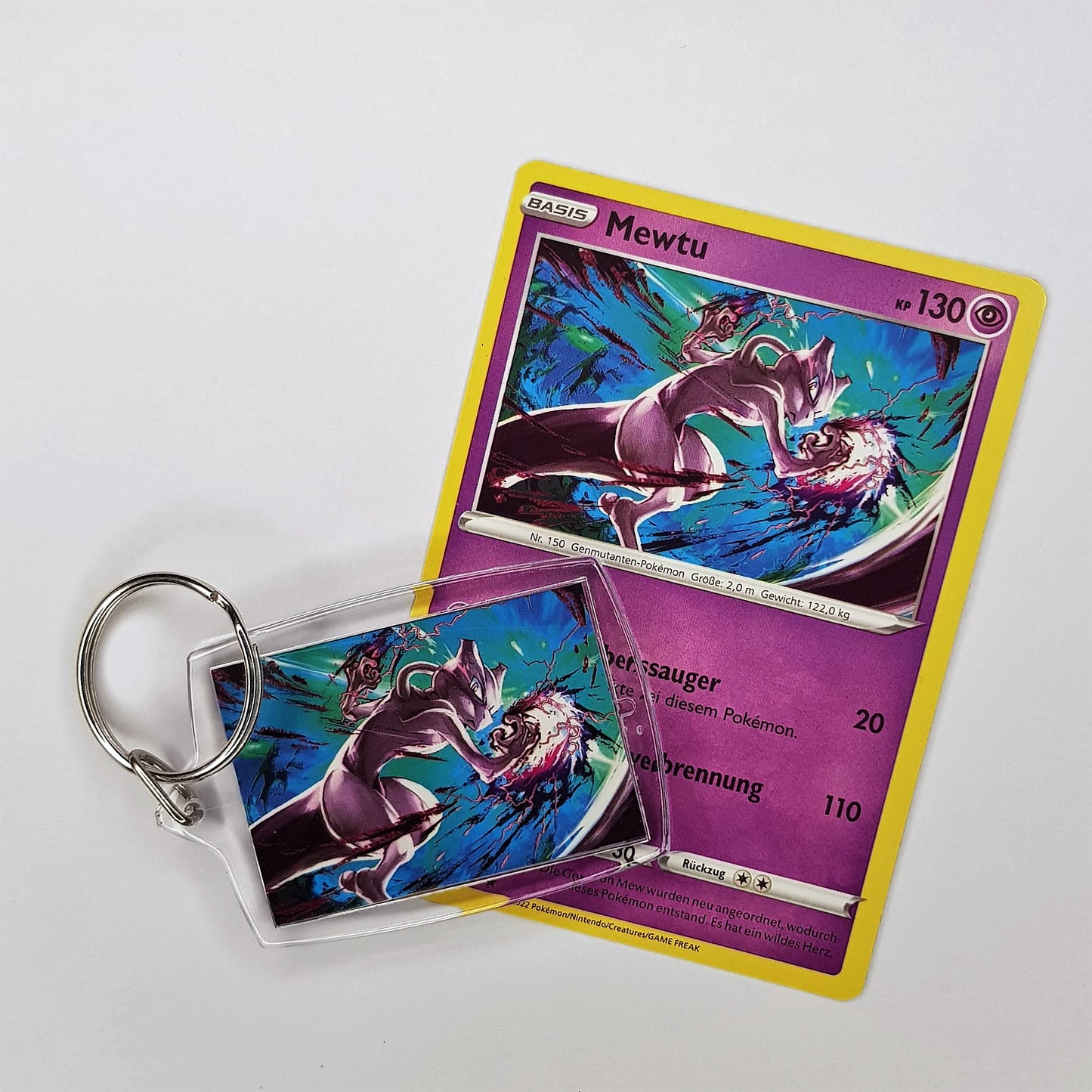 Pokemon Schlüsselanhänger selfmade aus Pokemonkarte - Auswahl