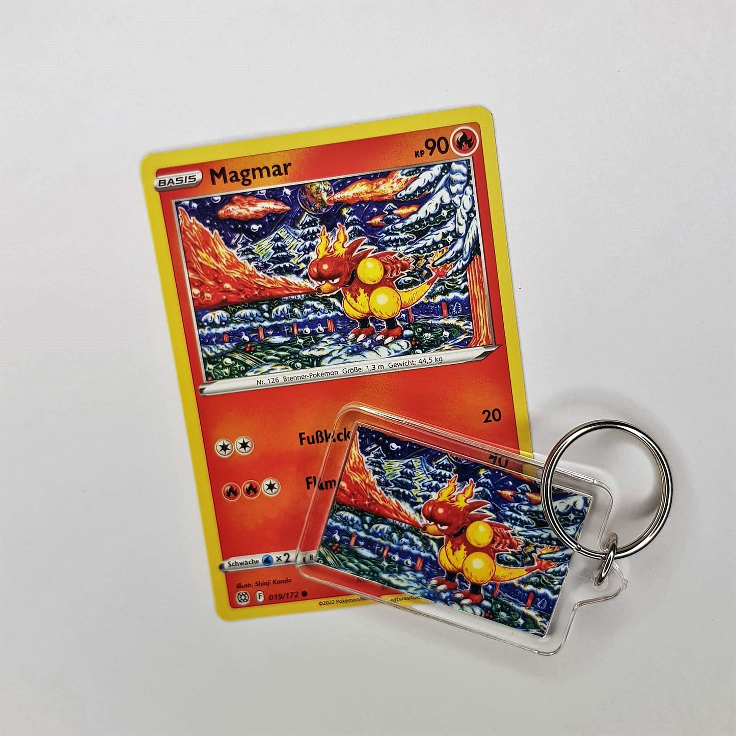 Pokemon Schlüsselanhänger selfmade aus Pokemonkarte - Auswahl