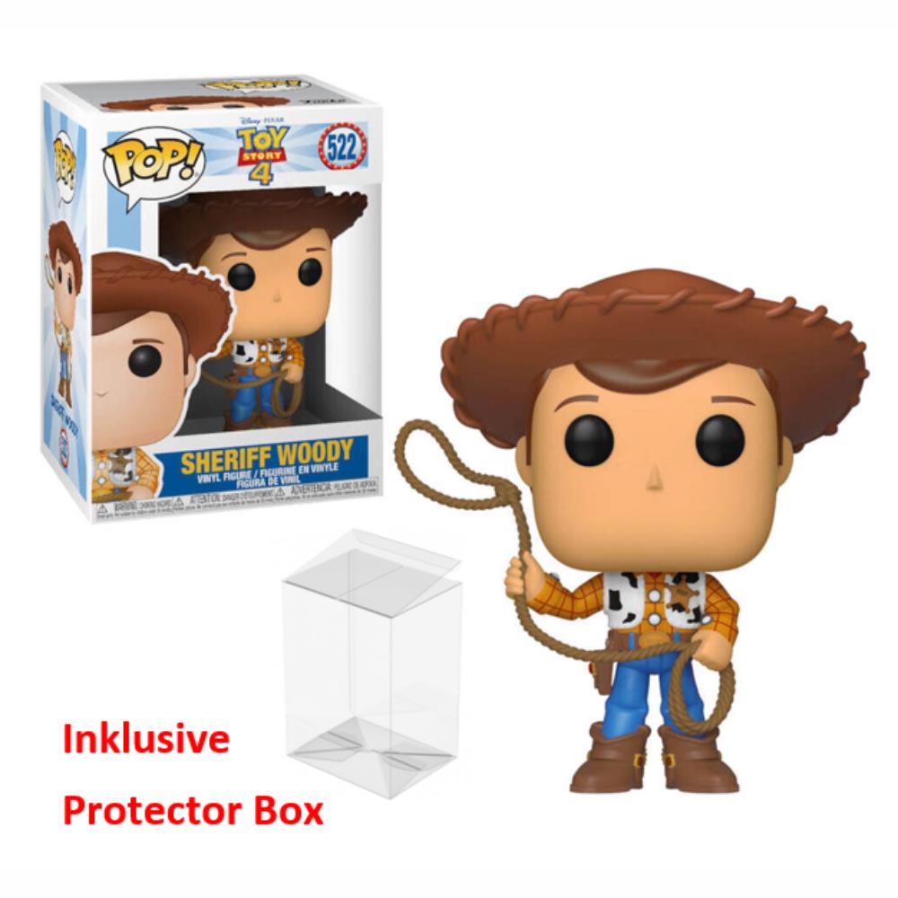 FUNKO POP Disney Pixar Toy Story 4 #522 Sheriff Woody Figur sealed + Protector Box