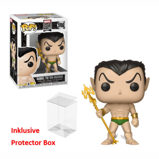 FUNKO POP Marvel 80 Years #500 Namor, The Sub-Mariner  sealed + Protector Box