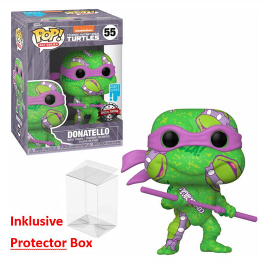 FUNKO POP TMNT #55 Donatello Special Art Series Figur NEU sealed + Protector Box