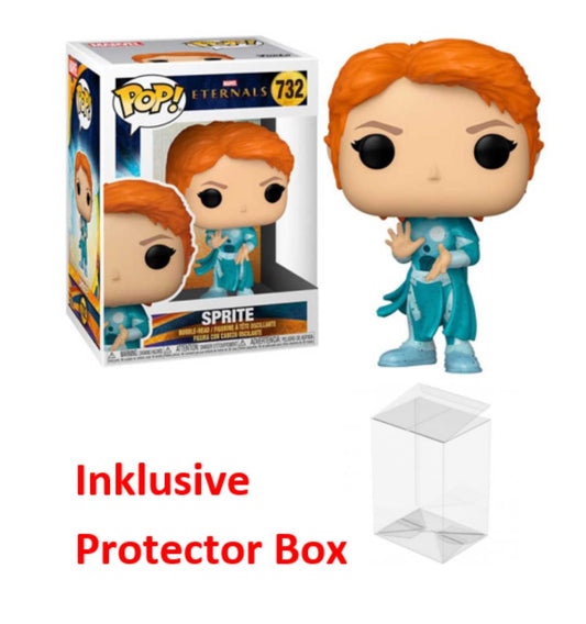 FUNKO POP Marvel Eternals #732 Sprite Bobble-Head Figur sealed + Protector Box