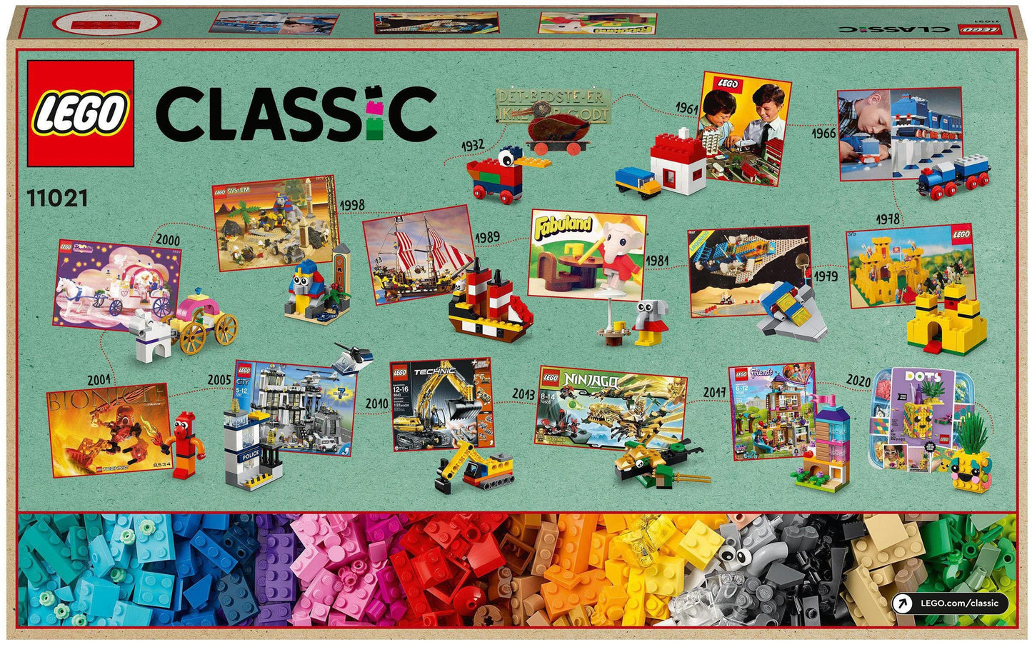 LEGO Classic 11021 - 90 Jahre Spielspaß - NEU - 1100 Teile